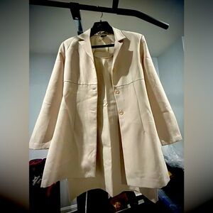 Essentials- classic Cream blazer and dress 2 pieces